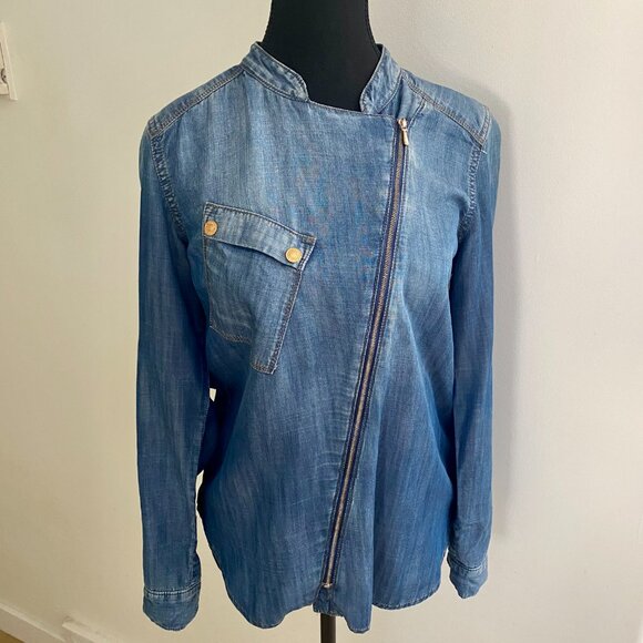 7 For All Mankind Denim Blouse - Picture 3 of 9